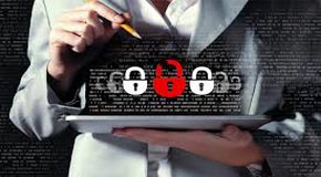 A red, insecure lock representing a data security issue