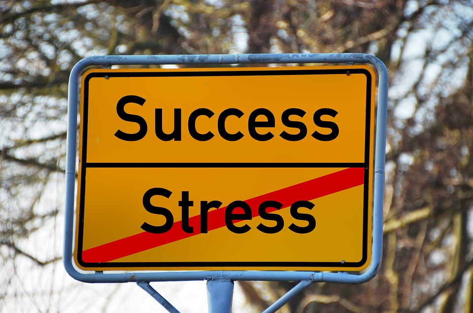 success is not equal to stress sign