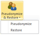 Psuedonymize & Restore button