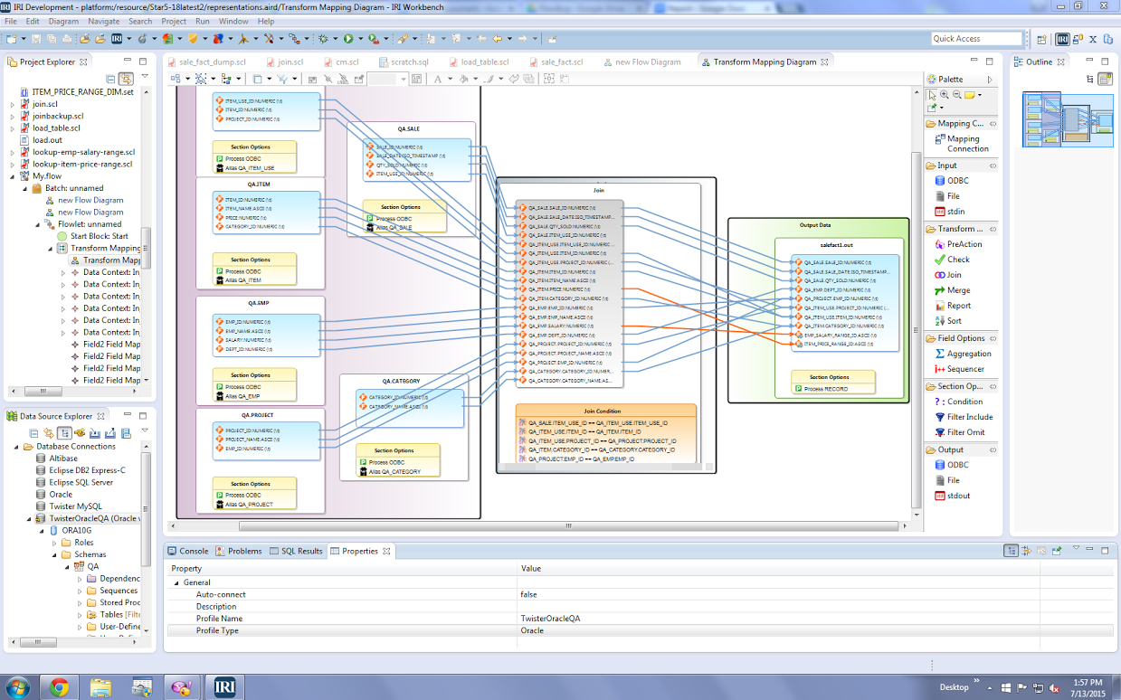 IRI Voracity ETL Mapping, Data Packaging