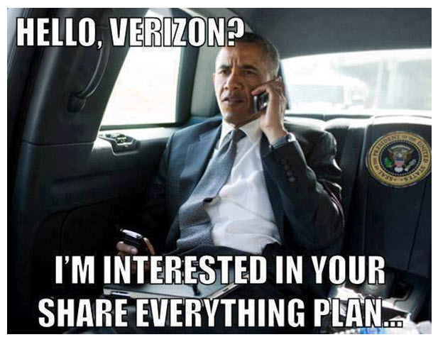 Obama Data Mining via Verizon 