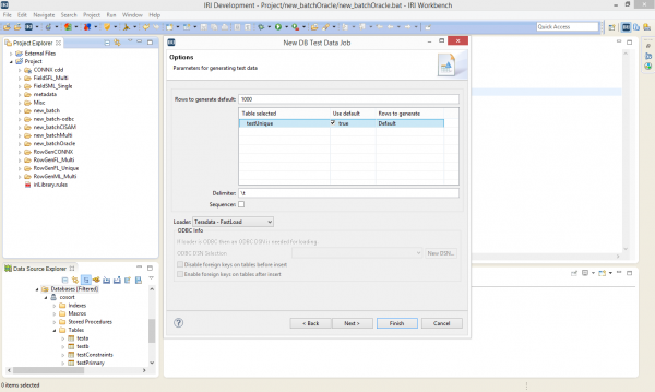 Teradata Loader in the IRI Workbench