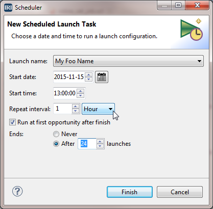 New Scheduled Launch Task