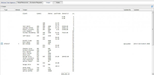 Stdout Report 1