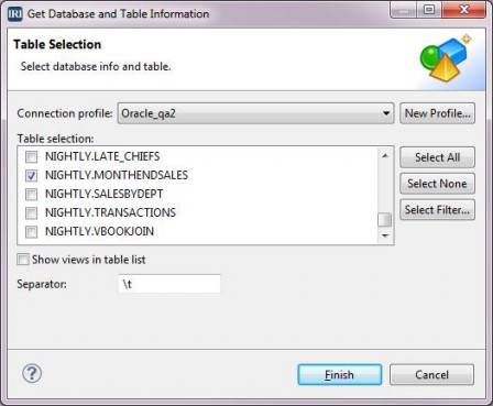 Get Database and Table Information