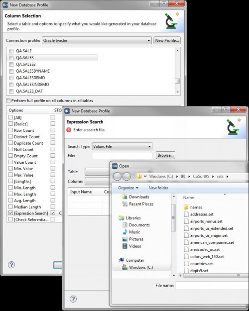 Value Searches in DBs & Files