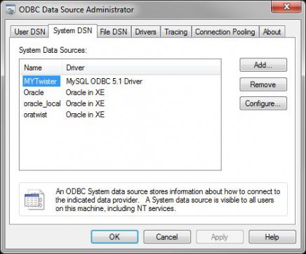 ODBC Data Source Administrator