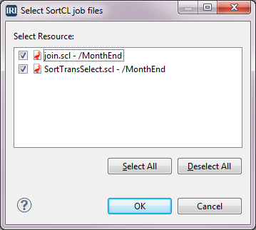 Select SortCL job files
