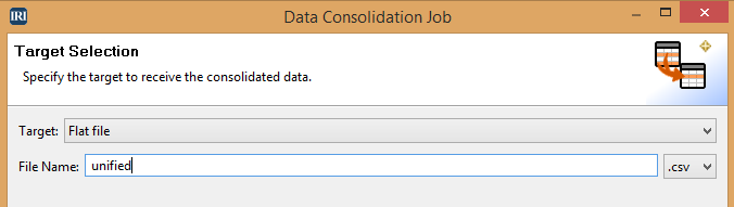 Data Consolidation Job-Target Selection