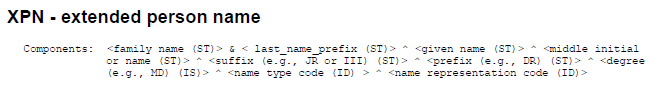 XPN - extended person name