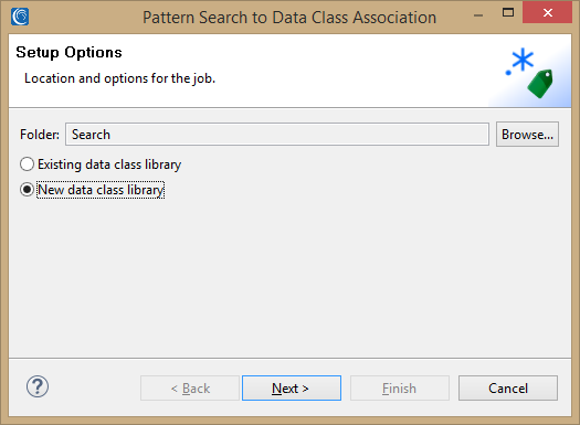 pattern search data class association setup options