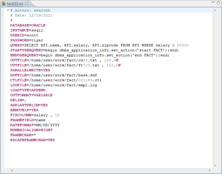 FACT Text Editor