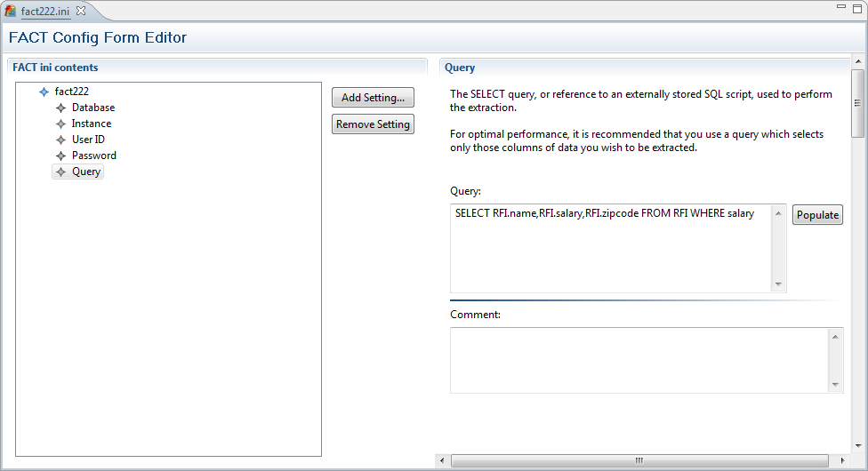 FACT Config Form Editor