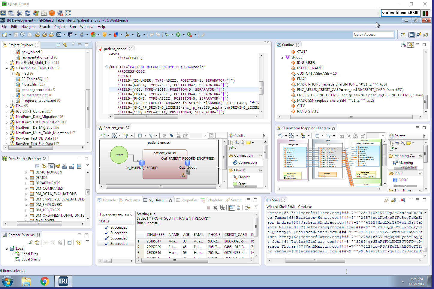 A screenshot of the FieldShield GUI