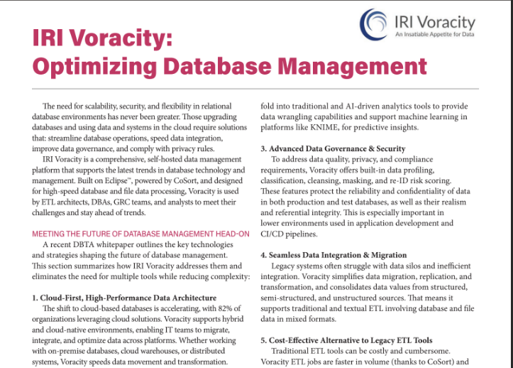 Optimizing Database Management