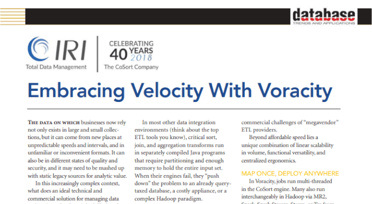 DBTA Embracing Velocity with Voracity Screenshot