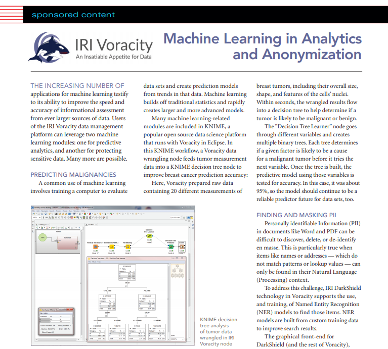 DBTA IRI Machine Learning