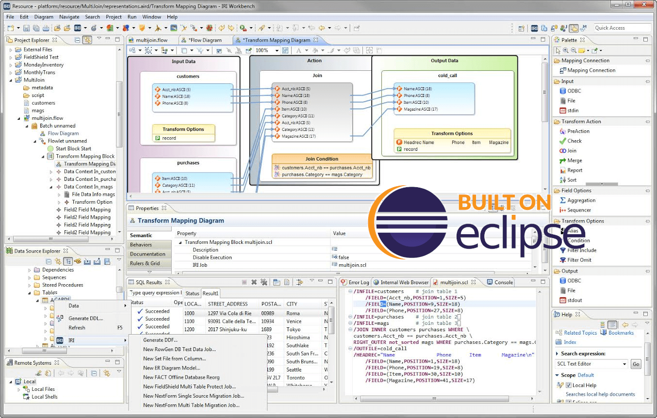 IRI Workbench with Voracity build on Eclipse™