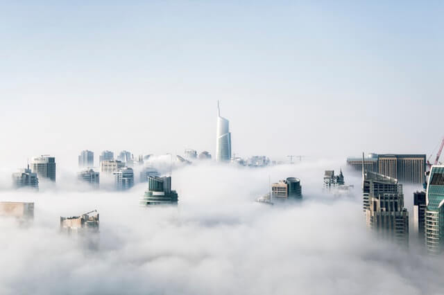 City in the clouds