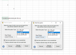 Formula Encryption and Decryption