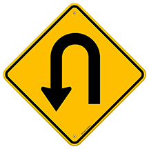 u-turn sign