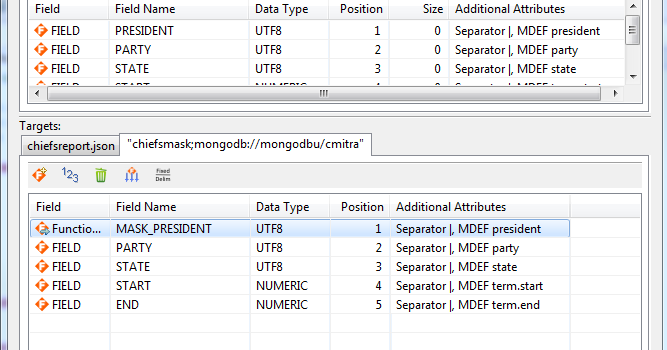 native mongodb masking target field layout