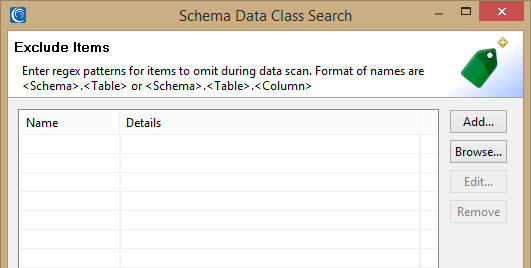 Schema data class search exclude items
