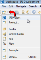 IRI Project dropdown