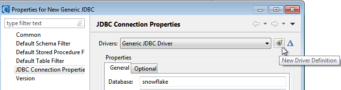 JDBC connection to snowflake driver