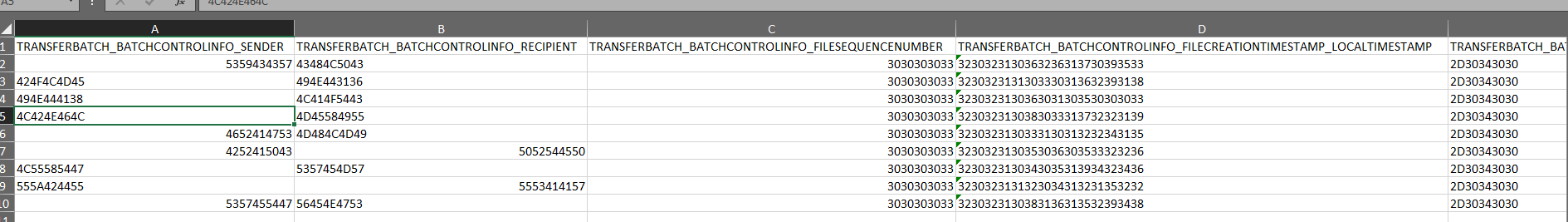 Converting a TAP3 call detail record to Excel format and sorting the records by the TADIG code of the call recipient.