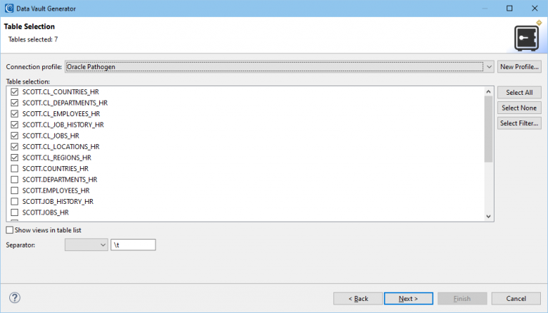 The Data Vault Test Data Generator Wizard - IRI
