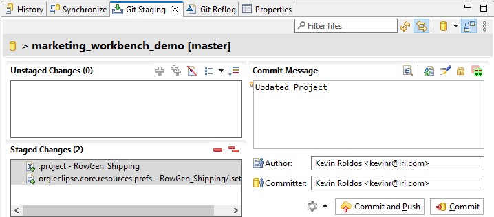 Sharing IRI Data Management Jobs via Git - IRI