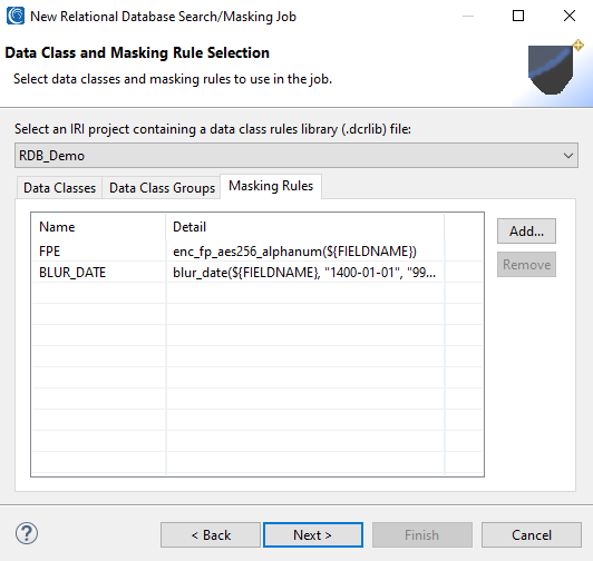 Masking RDB Data in the DarkShield GUI - IRI