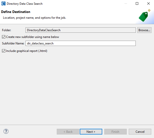 Directory Data Class Search Wizard - IRI